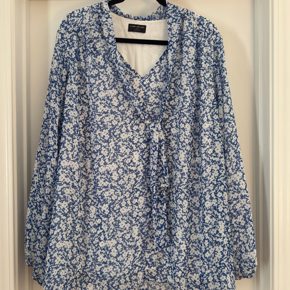 Blue Floral Women's Top